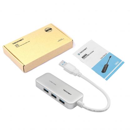 TeckNet HU05 USB 3.0 HUB - USB хъб с 4 USB 3.0 порта (сребрист)