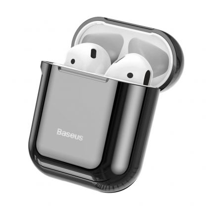 Baseus Shining Hook Silica Gel Case - силиконов калъф за Apple Airpods & Apple Airpods 2 (черен)
