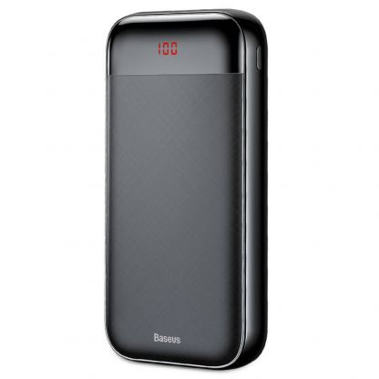 Baseus Mini Cu Power Bank 20000mAh - външна батерия с USB и USB-C изходи за зареждане на мобилни устройства (черен)