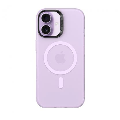 Хибриден удароустойчив кейс с MagSafe за iPhone 17 - Benks Magnetic Lucid Armor Camera Control Case (розов)