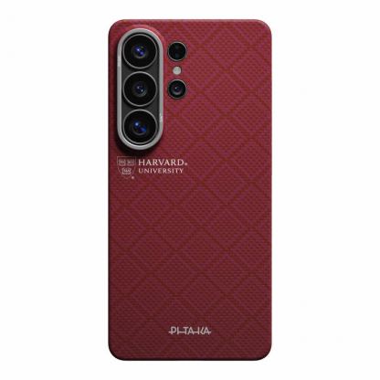 Кевларен кейс с MagSafe за Samsung Galaxy S26 Ultra - Pitaka Harvard Crimson Edge Ultra Slim Aramid Fiber Case (червен)